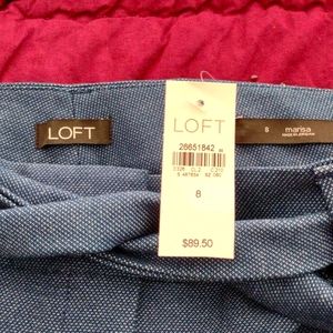 Loft size 8 dress pants, blue , never worn tags still on
